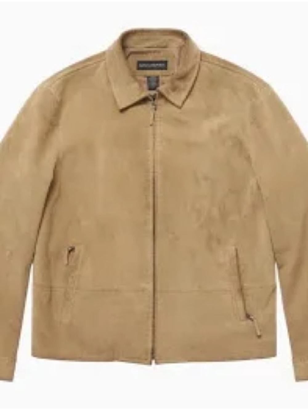 Banana Republic Men's Suede Beige Bomber Jacket